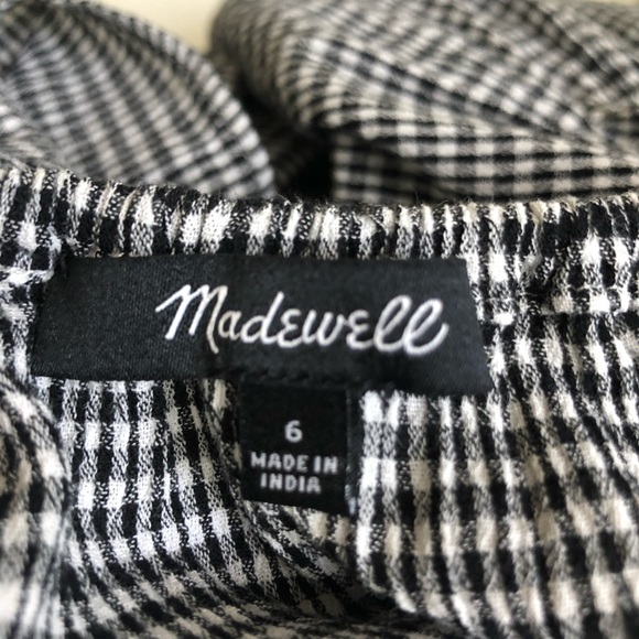 Madewell Ruffle -Strap Gingham Cami Top Sz 6 - Picture 6 of 8
